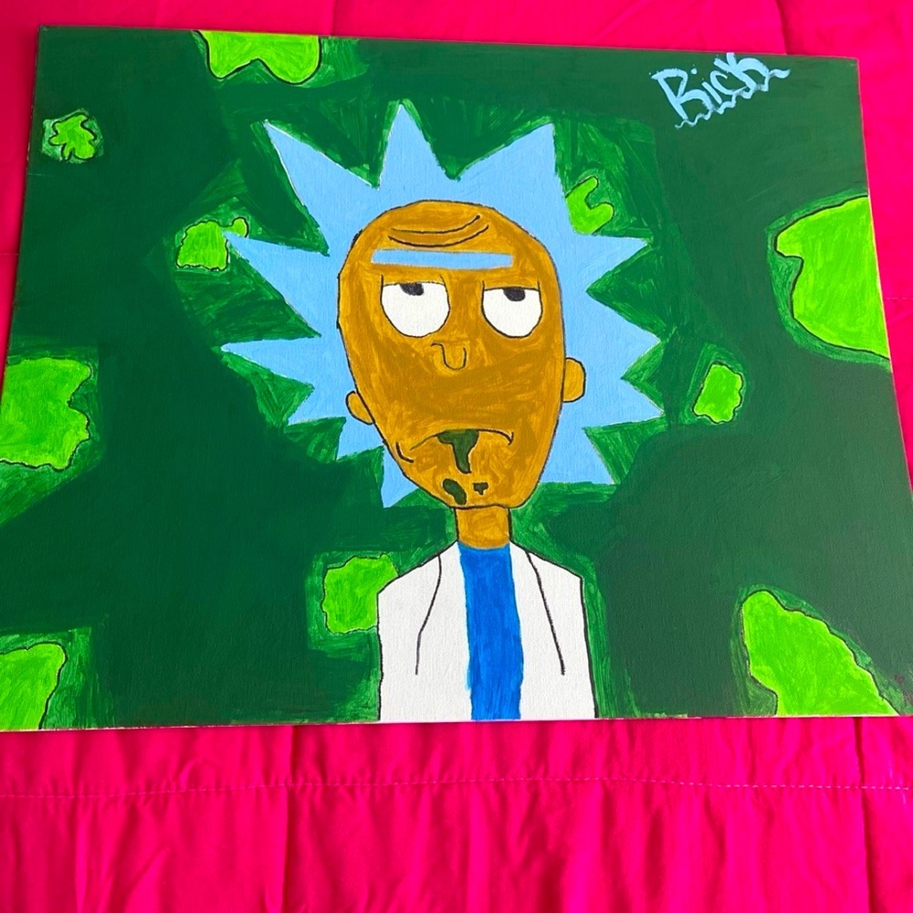 Rick & Morty Painting !!